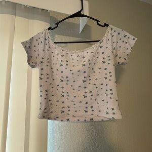 Floral Print Cropped Top